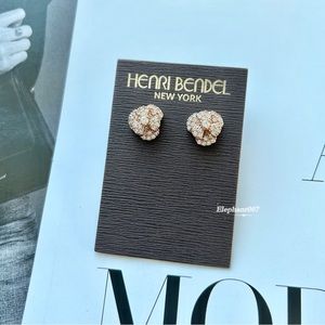 Henri bendel flower rose gold earrings